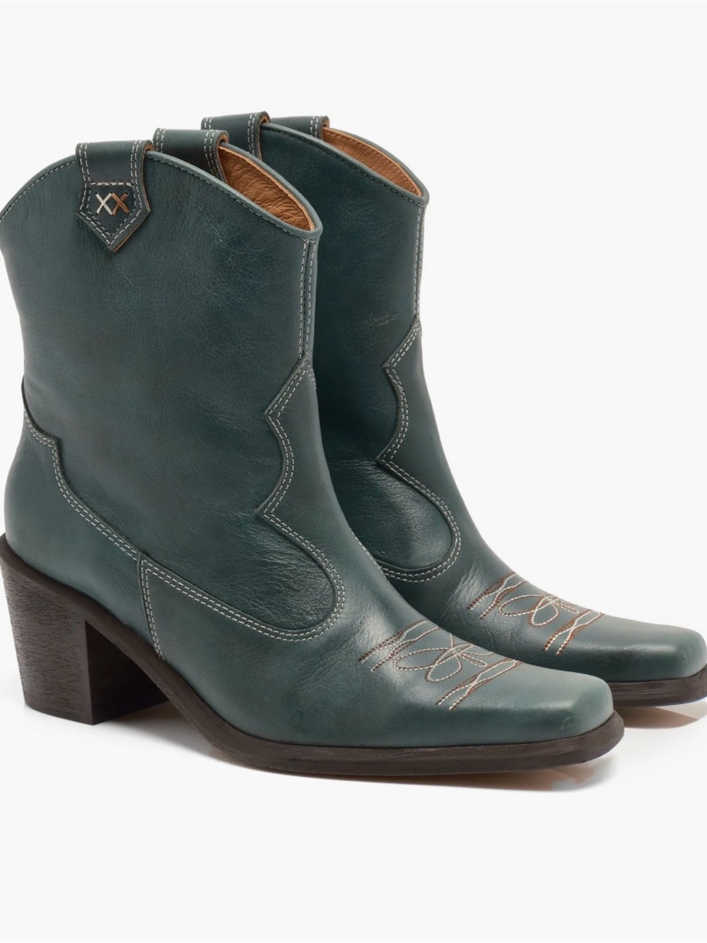 NWOT Free People Women’s Wandering Western Boot Teal Leather